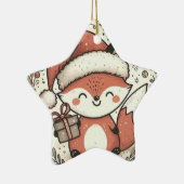 Baby First Christmas Niedlich Fox Keramik Ornament (Rechts)