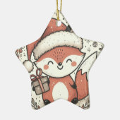 Baby First Christmas Niedlich Fox Keramik Ornament (Links)