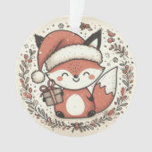 Baby First Christmas Niedlich Fox Ornament (Vorderseite)