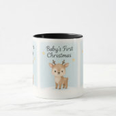 Baby first christmas reindeer cute cozy holiday tasse (Zentrum)