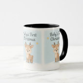 Baby first christmas reindeer cute cozy holiday tasse (VorderseiteRechts)