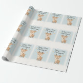 Baby first christmas reindeer cute pastel winter geschenkpapier (Ungerollt)