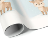 Baby first christmas reindeer cute pastel winter geschenkpapier (Rolleneckpunkt)