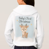 Baby first christmas reindeer cute winter  hoodie (Rückseite)