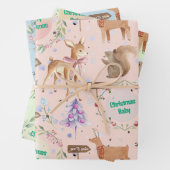 Baby First Christmas Rentier Baby Name hinzufügen Geschenkpapier Set (Beispiel)