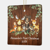 Baby First Christmas Rustic Animations FOTO Keramikornament (Links)