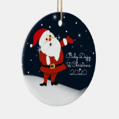 Baby First Christmas Santa von Großeltern Keramik Ornament (Rechts)