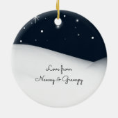 Baby First Christmas Santa von Großeltern Keramik Ornament (Hinten)