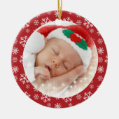 Baby First Christmas Snowflakes Ornament (Vorne)