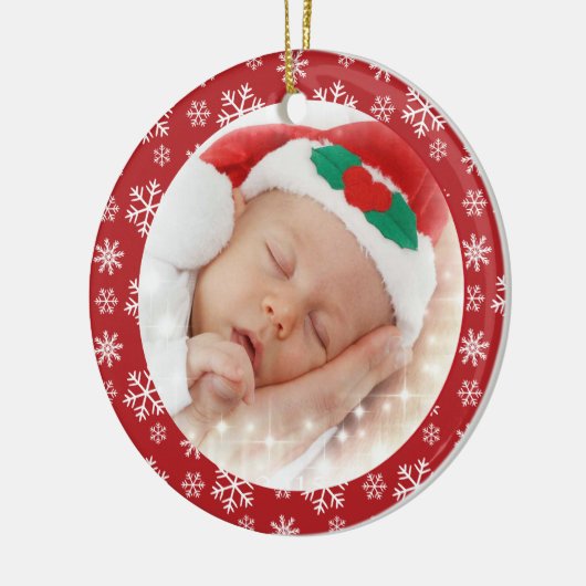 Baby First Christmas Snowflakes Ornament (Links)
