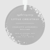Baby First Christmas Snowflakes Stilvolles Chic Fo Ornament (Rückseite)