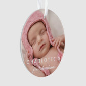 Baby First Christmas Snowflakes Stilvolles Chic Fo Ornament (Vorderseite)