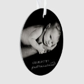 Baby First Christmas Snowflakes Stilvolles Chic Fo Ornament (Vorderseite)