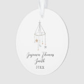 Baby First Christmas Star Mobile Acrylic Ornament (Vorderseite)
