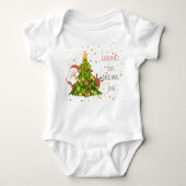 Baby First Christmas Tree Personalisiert Santa Baby Strampler (Vorderseite)
