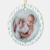Baby First Christmas Trees Personalisiert Keramik Ornament (Links)