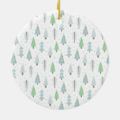 Baby First Christmas Trees Personalisiert Keramik Ornament (Hinten)