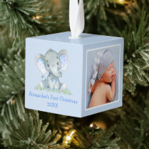 Baby First Christmas Watercolor Elephant Foto