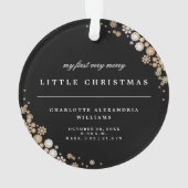 Baby First Christmas Winter Snowflakes Foto Birth Ornament (Rückseite)