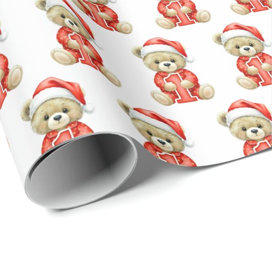 Baby First Christmas Wrapping Paper Geschenkpapier (Rolleneckpunkt)
