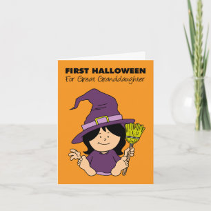 Baby First Halloween Große Enkeltochter Hexe Feiertagskarte