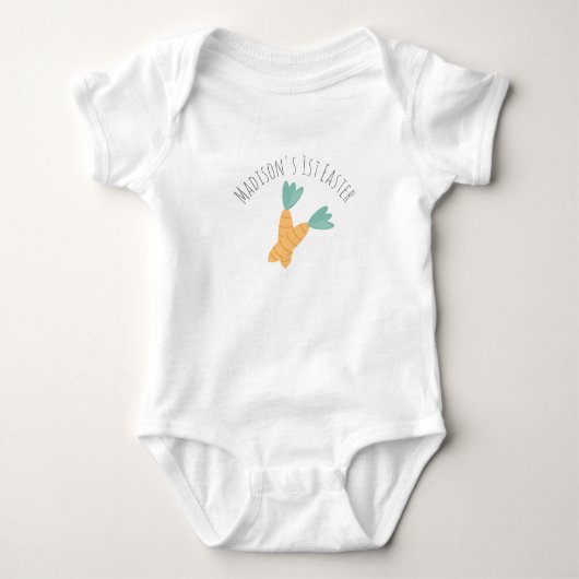 Baby First Oaster Carrots Baby Bodysuit Baby Strampler (Vorderseite)
