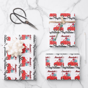 Baby First Valentine Day Geburtstag Erster Geburts Geschenkpapier Set