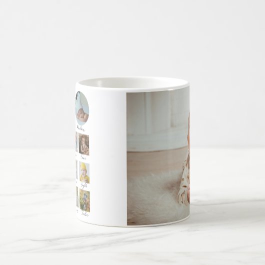 Baby First Year 12 Monate Foto Collage Modern Kaffeetasse (Mittel)