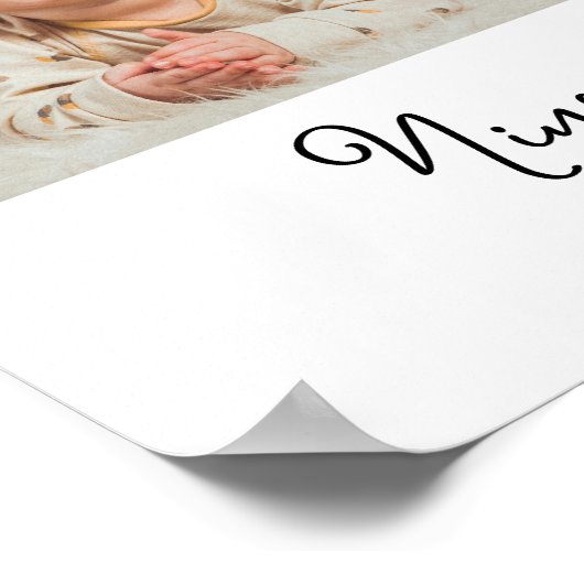 Baby First Year 12 Monate Foto Collage Modern Poster (Ecke)