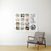 Baby First Year 12 Monate Foto Collage Modern Wandteppich (Beispiel (Horizontal))