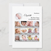 Baby First Year 12 Month Photo Collage Milestone (Vorderseite)