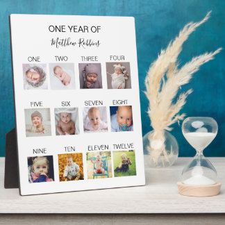 Baby First Year Foto Fotoplatte