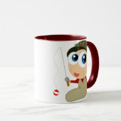 Baby-Fischer-lustiges Fischen-Geschenk Tasse (VorderseiteRechts)