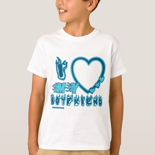 Baby fit ich Liebe mein Freund BLAU T-Shirt (Vorderseite)