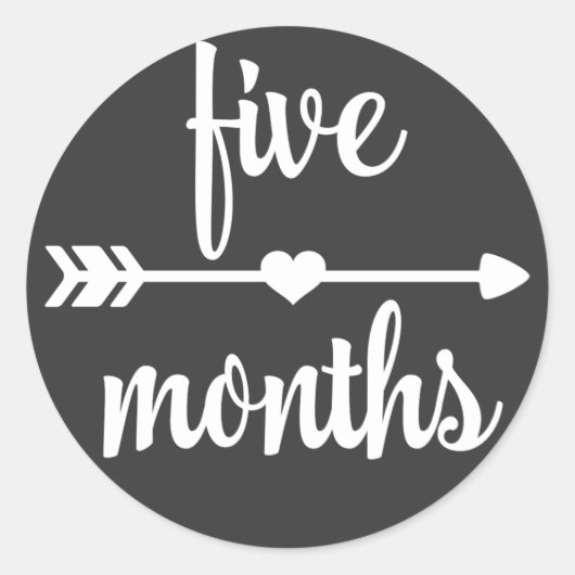 Baby Five Months Meilenstein Stickers (Vorderseite)