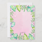 Baby Flamingo Babydusche Einladung (Rückseite)