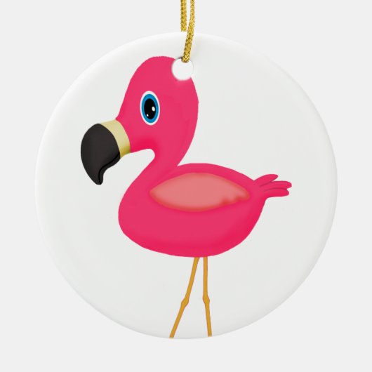 Baby-Flamingo Keramikornament (Vorne)