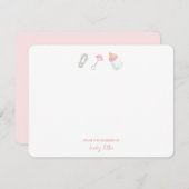 Baby Flasche & Rattle aus dem Kinderzimmer Flat Dankeskarte (Vorne/Hinten)