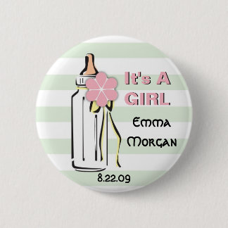 Baby-Flaschen-Mädchen-Knopf Button