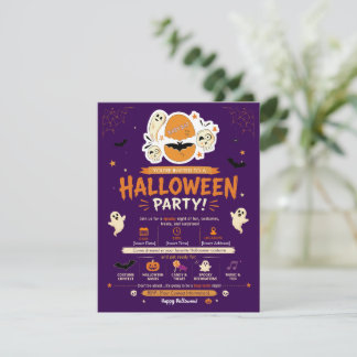 Baby-Fledermaus-Süßes-oder-Saures-Halloween-Einlad Einladung