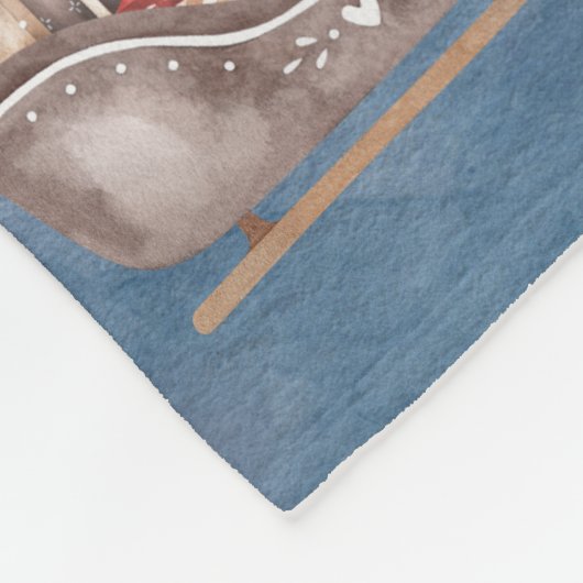 Baby Fleece Blanket mit dem Weihnachtsmann im Schl (Ecke)