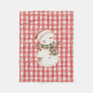 Baby Fleece Blanket w/Watercolor Snowman