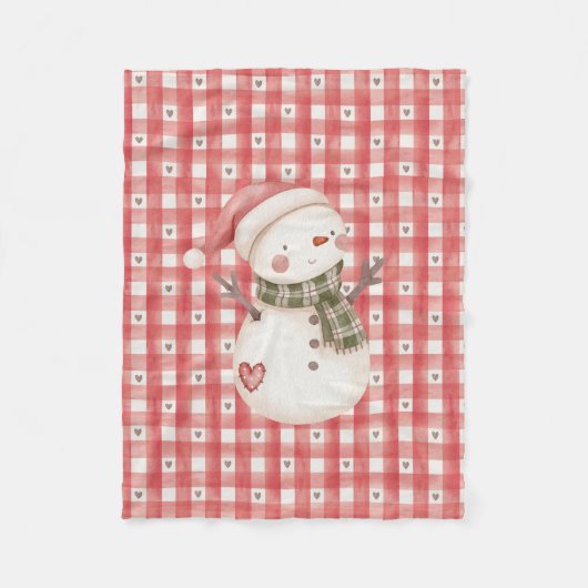 Baby Fleece Blanket w/Watercolor Snowman (Vorderseite)