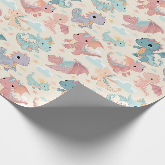 Baby-Fliegdragons Geschenkpapier (Ecke)
