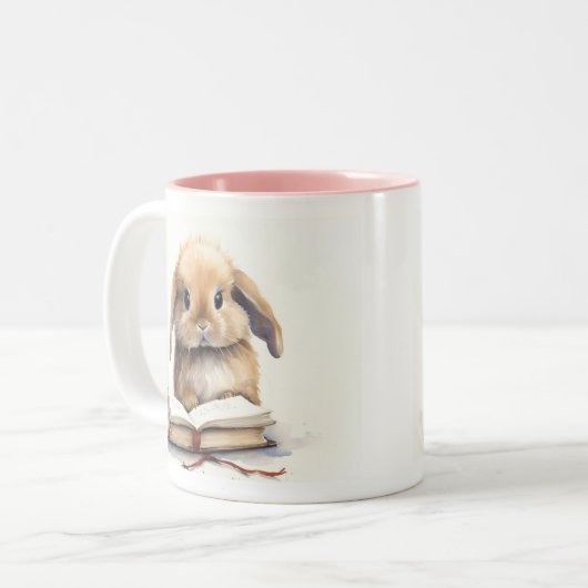 Baby Flop-Eared Rabbit Reader Tasse (Vorderseite Links)