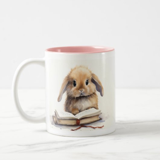 Baby Flop-Eared Rabbit Reader Tasse (Links)