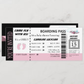 Baby-Flug-Karten-Einladung kundengerecht Einladung (Vorne/Hinten)