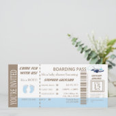 Baby-Flug-Karten-Einladung kundengerecht Einladung (Stehend Vorderseite)