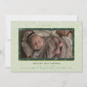 Baby Flurry | Horizontale Geburtsankündigung Einladung (Vorderseite)