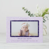 Baby Flurry | Horizontale Geburtsankündigung Einladung (Stehend Vorderseite)